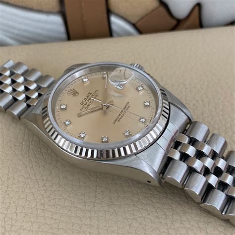 rolex dajust quadrante nero con brillanti sulle ore prezzo usato|Orologi Rolex Datejust 36 usati su Chrono24.